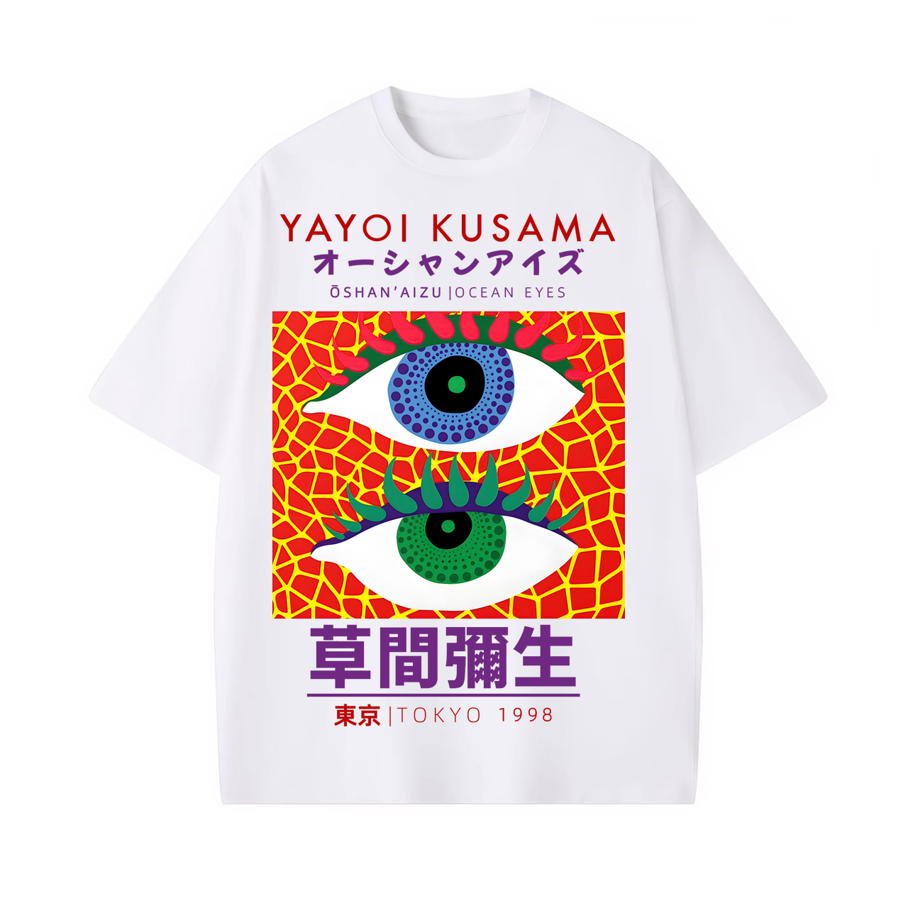 YAYOI KUSAMA UNISEX OVERSIZED TEE-[FRONT] 