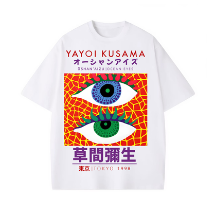 YAYOI KUSAMA UNISEX OVERSIZED TEE-[FRONT] 