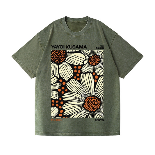 YAYOI KUSAMA VINTAGE WASH JAPANESE DESIGN T-SHIRT 