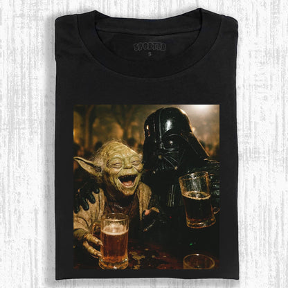 YODA AND DARTH VADER A BIZARRE DRINKING MOMENT TEE