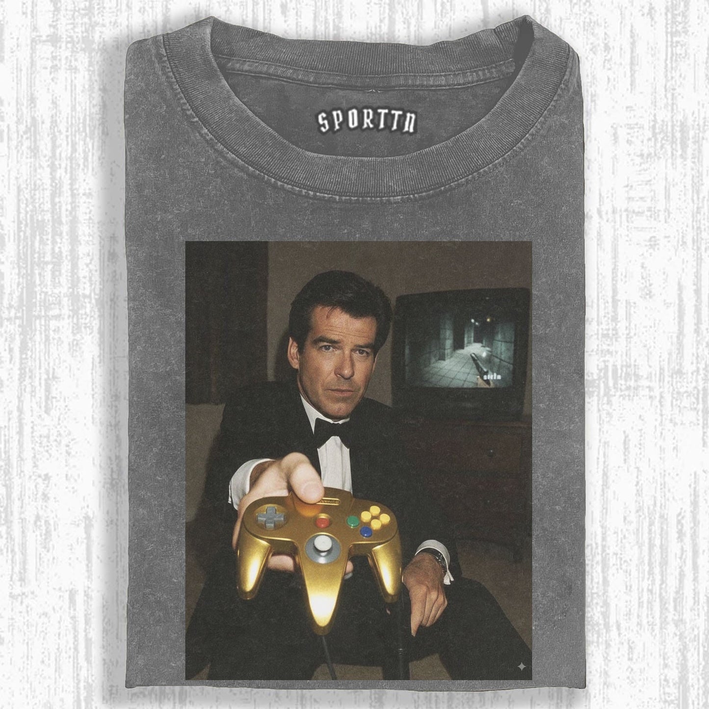 GOLD N64 JAMES BOND 'YOUR TURN' FUNNY T-SHIRT V2