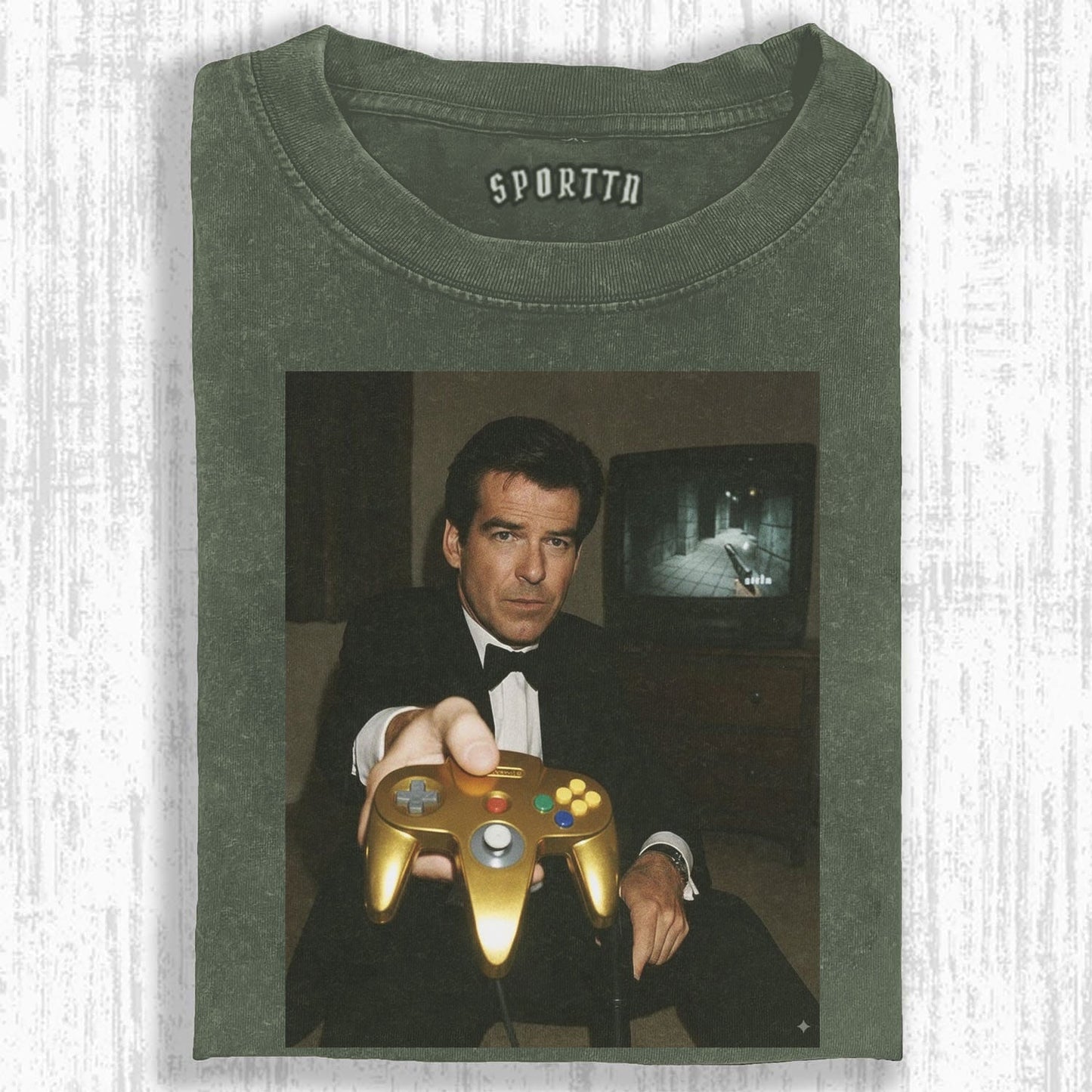 GOLD N64 JAMES BOND 'YOUR TURN' FUNNY T-SHIRT V2