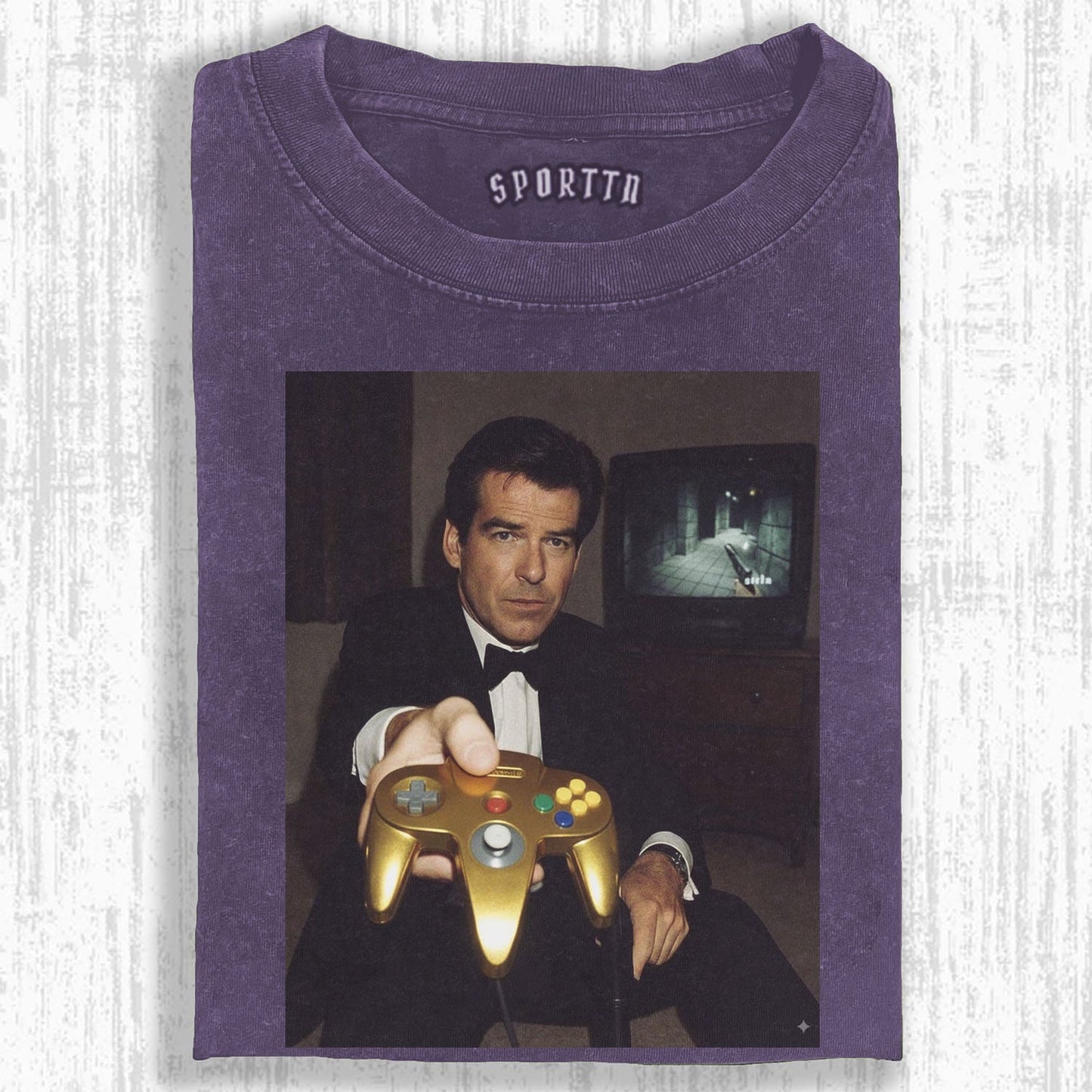 GOLD N64 JAMES BOND 'YOUR TURN' FUNNY T-SHIRT V2