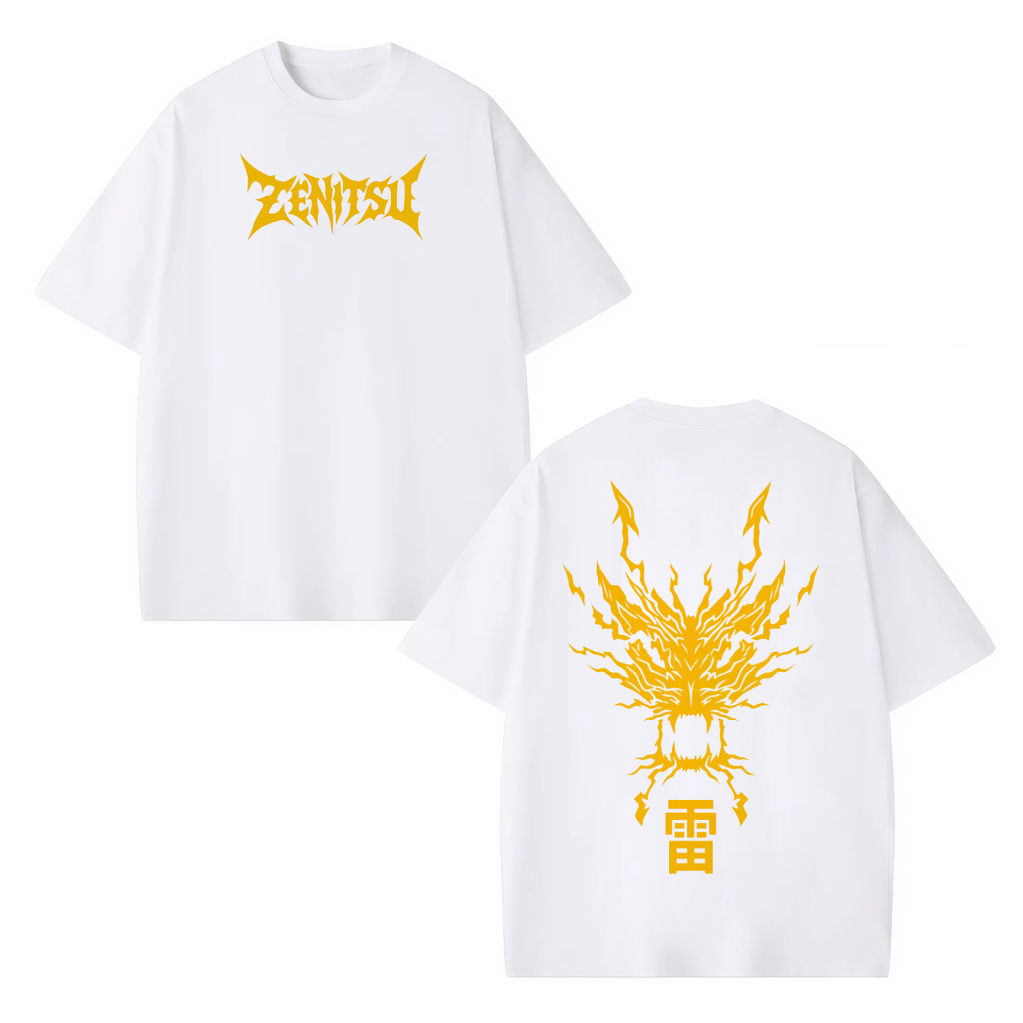 ZENITSU DEMON SLAYER UNISEX WASHED T-SHIRT-[DS]