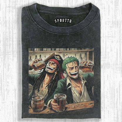 ZORO &amp; JACK'S PIRATE DRINKING SESSION TEE丨ONE PIECE