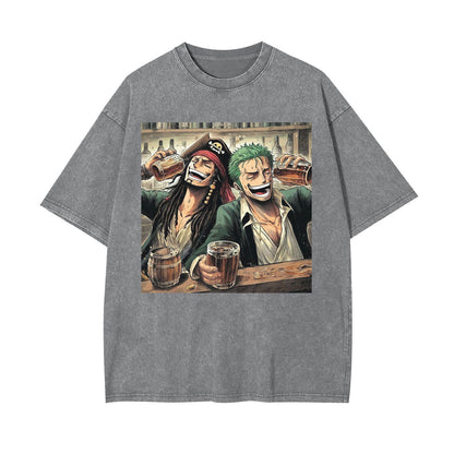 ZORO &amp; JACK'S PIRATE DRINKING SESSION TEE丨ONE PIECE