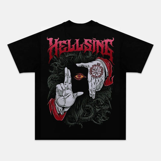 ALUCARD UNISEX ANIME INSPIRED VINTAGE OVERSIZED TEE丨HELLSING-[BACK]