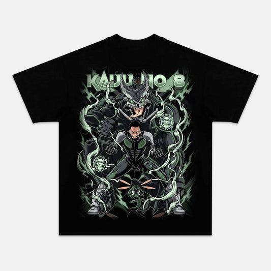 HIBINO KAFKA UNISEX ANIME INSPIRED VINTAGE OVERSIZED TEE丨KAIJU NO. 8-[BACK]