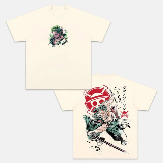 RORONOA ZORO UNISEX ANIME INSPIRED VINTAGE OVERSIZED TEE丨ONE PIECE-[DS]