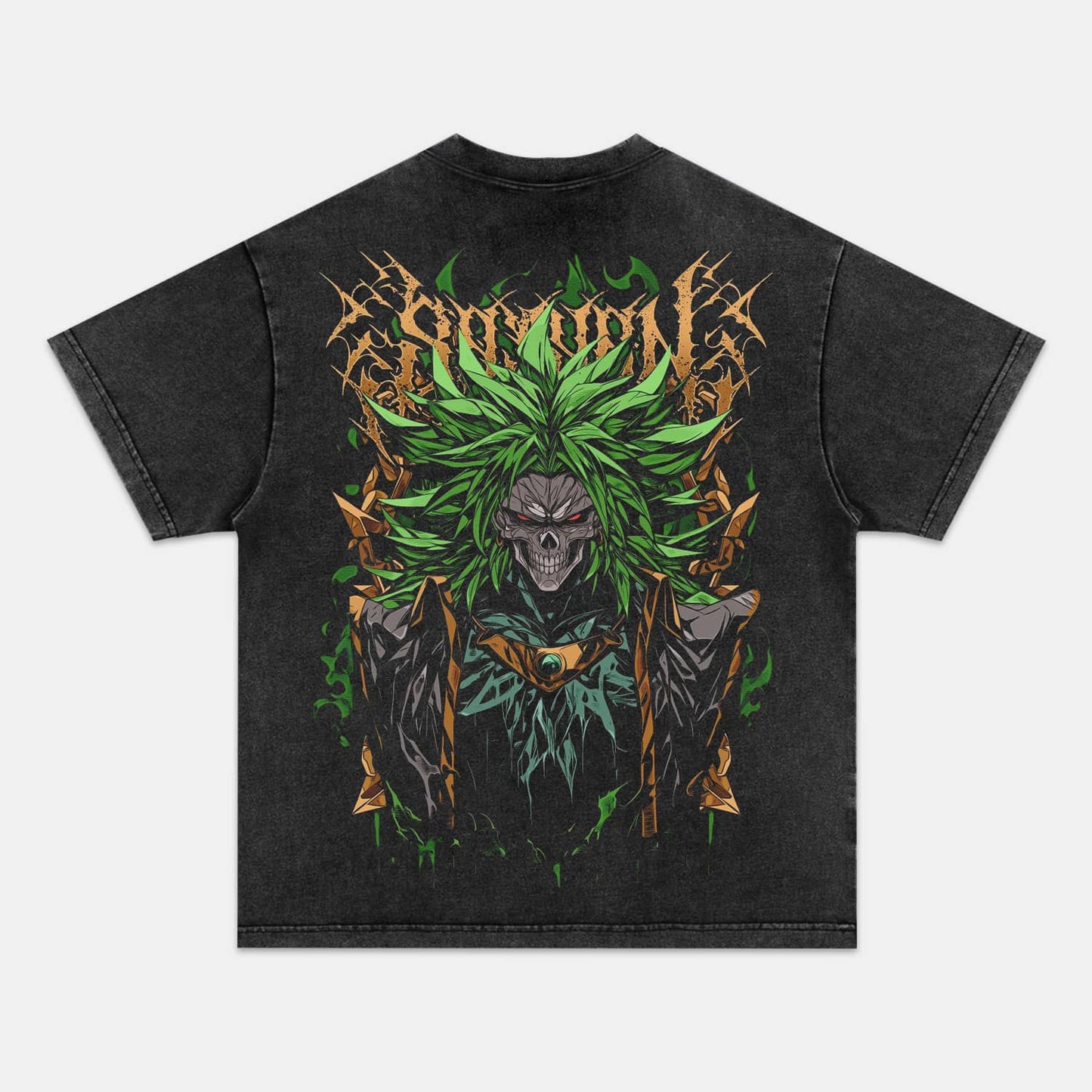 THE KING SUPER SAIYAN BROLY UNISEX ANIME INSPIRED VINTAGE OVERSIZED TEE丨ONE PIECE-[BACK]