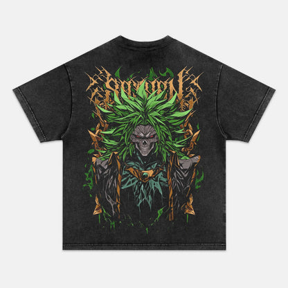 THE KING SUPER SAIYAN BROLY UNISEX ANIME INSPIRED VINTAGE OVERSIZED TEE丨ONE PIECE-[BACK]
