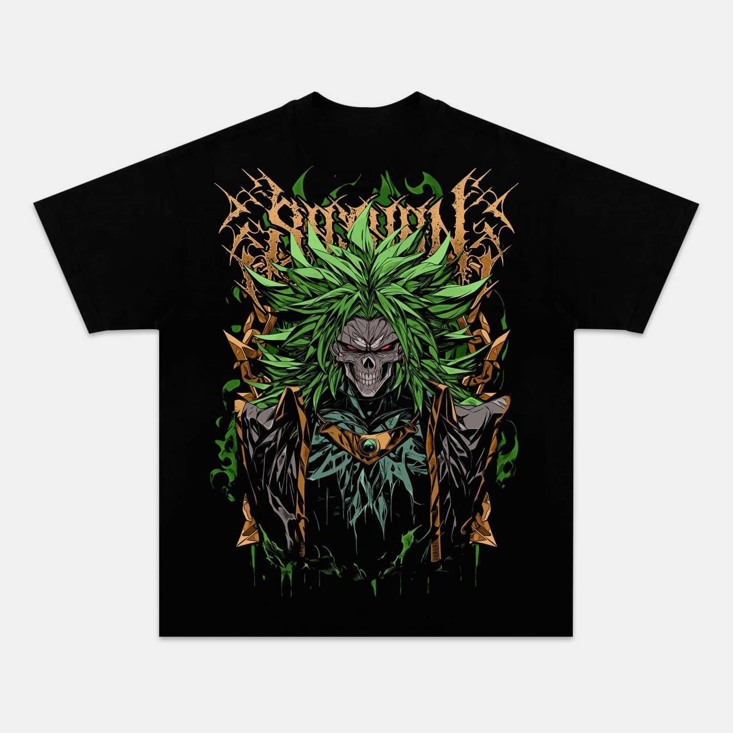 THE KING SUPER SAIYAN BROLY UNISEX ANIME INSPIRED VINTAGE OVERSIZED TEE丨ONE PIECE-[BACK]