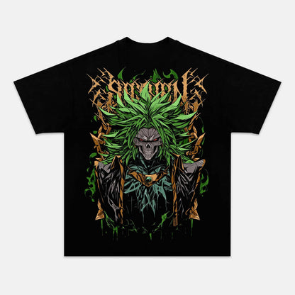THE KING SUPER SAIYAN BROLY UNISEX ANIME INSPIRED VINTAGE OVERSIZED TEE丨ONE PIECE-[BACK]