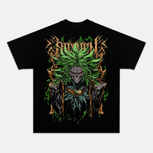 THE KING SUPER SAIYAN BROLY UNISEX ANIME INSPIRED VINTAGE OVERSIZED TEE丨ONE PIECE-[BACK]