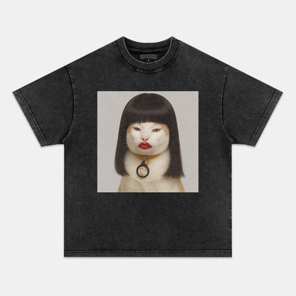 RED LIPS CAT TEE