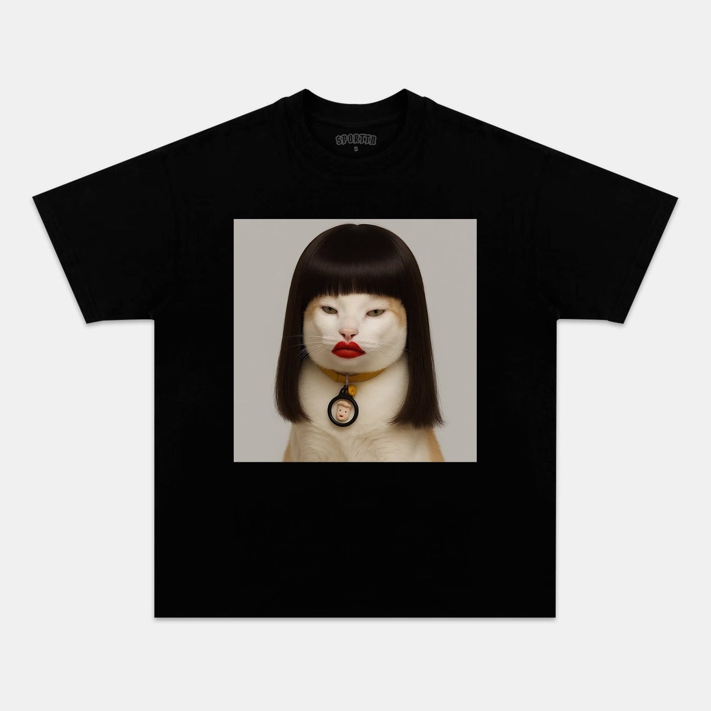 RED LIPS CAT TEE