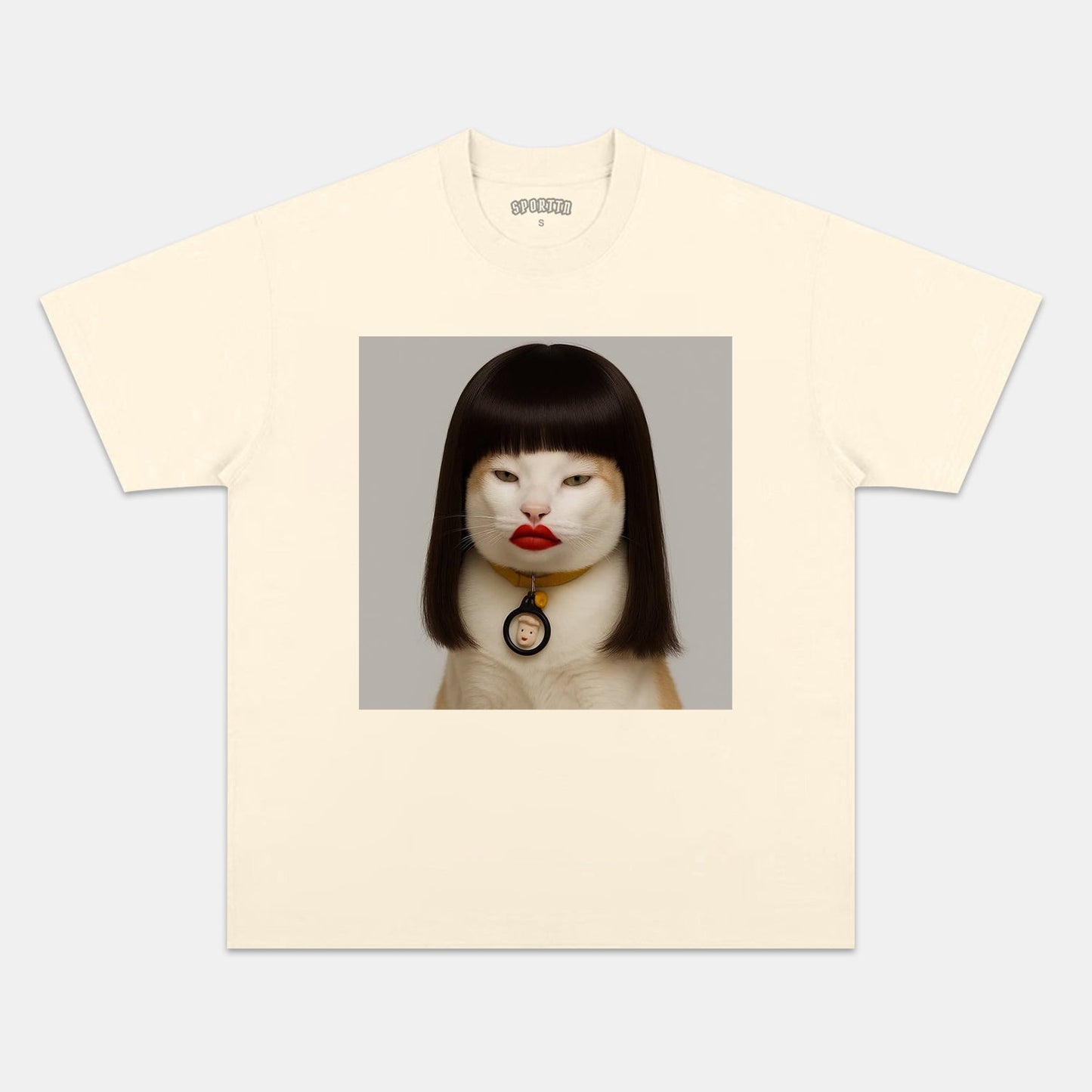 RED LIPS CAT TEE