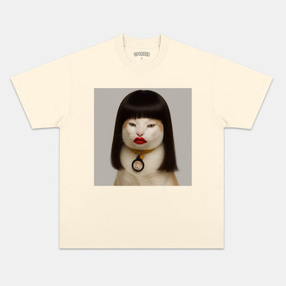 RED LIPS CAT TEE