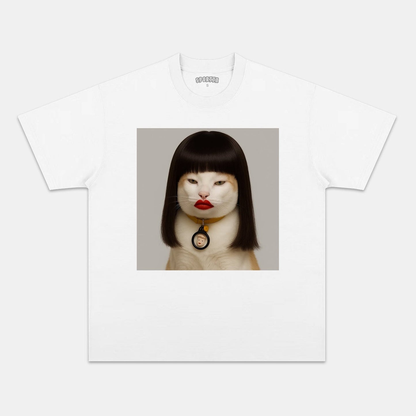 RED LIPS CAT TEE