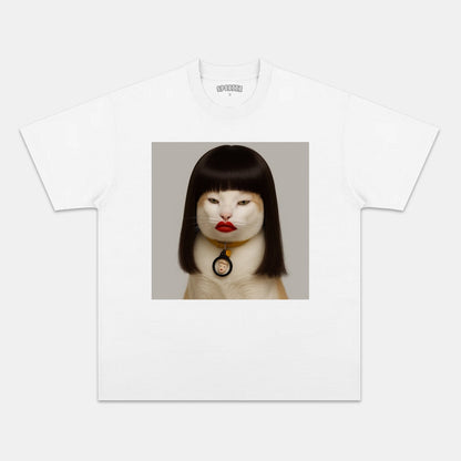 RED LIPS CAT TEE